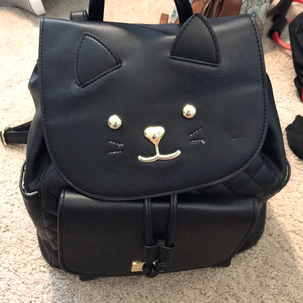 SOLD Betsy Johnson Black Cat Backpack - Bag/Purse